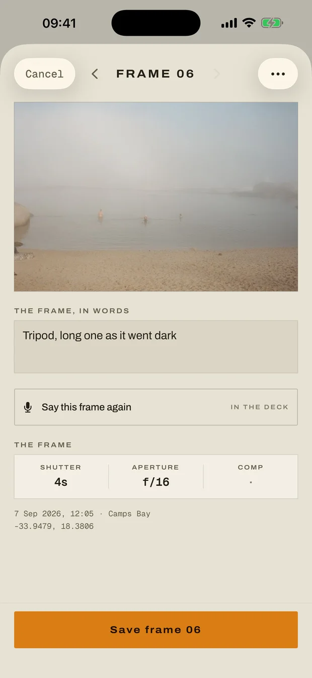 Bulb on an iPhone: when and where, without writing it down.